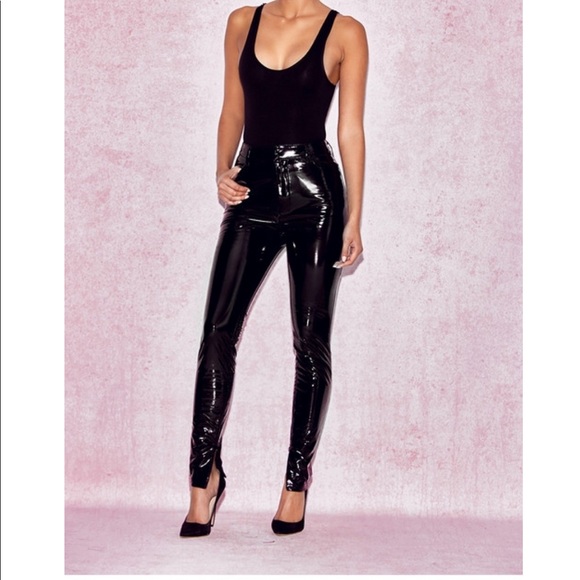 House Of Cb Black Patent Stretch Vinyl 